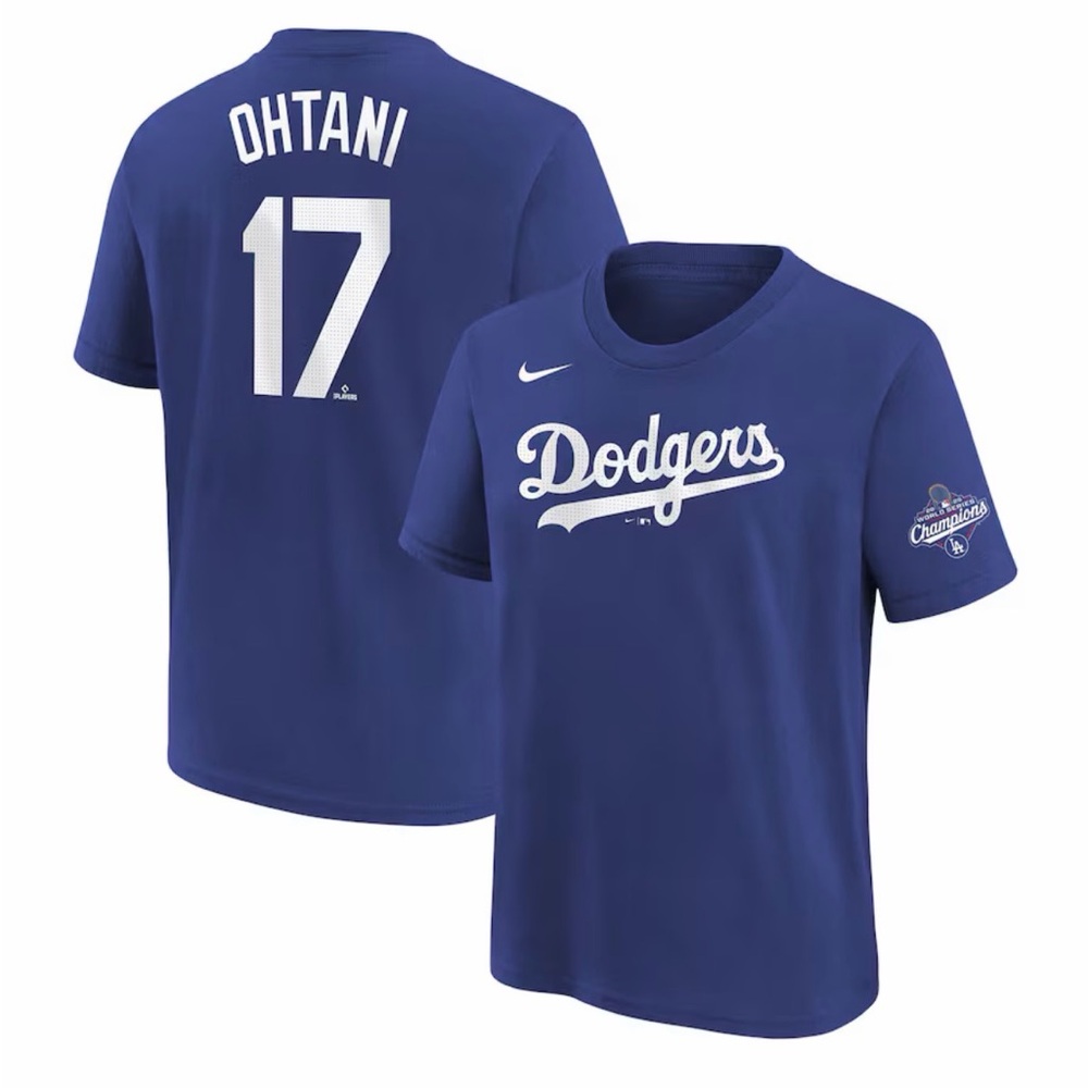Nike Authentic Los Angeles Dodgers Ohtani #17 World Champions T-Shirt Men’s 3XL - Picture 2 of 7